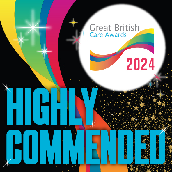 Great British Care Awards 2024 Highly Commended badge